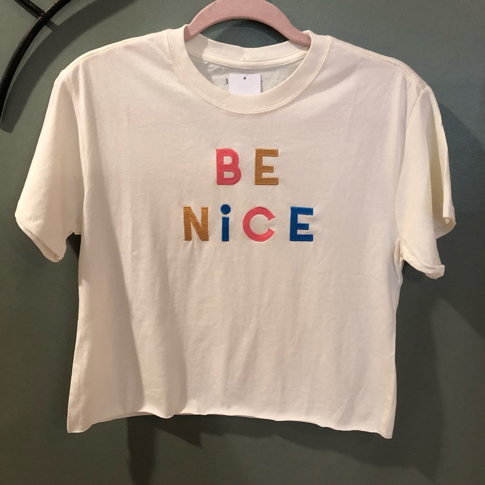 “Be Nice” Graphic Crop Tee